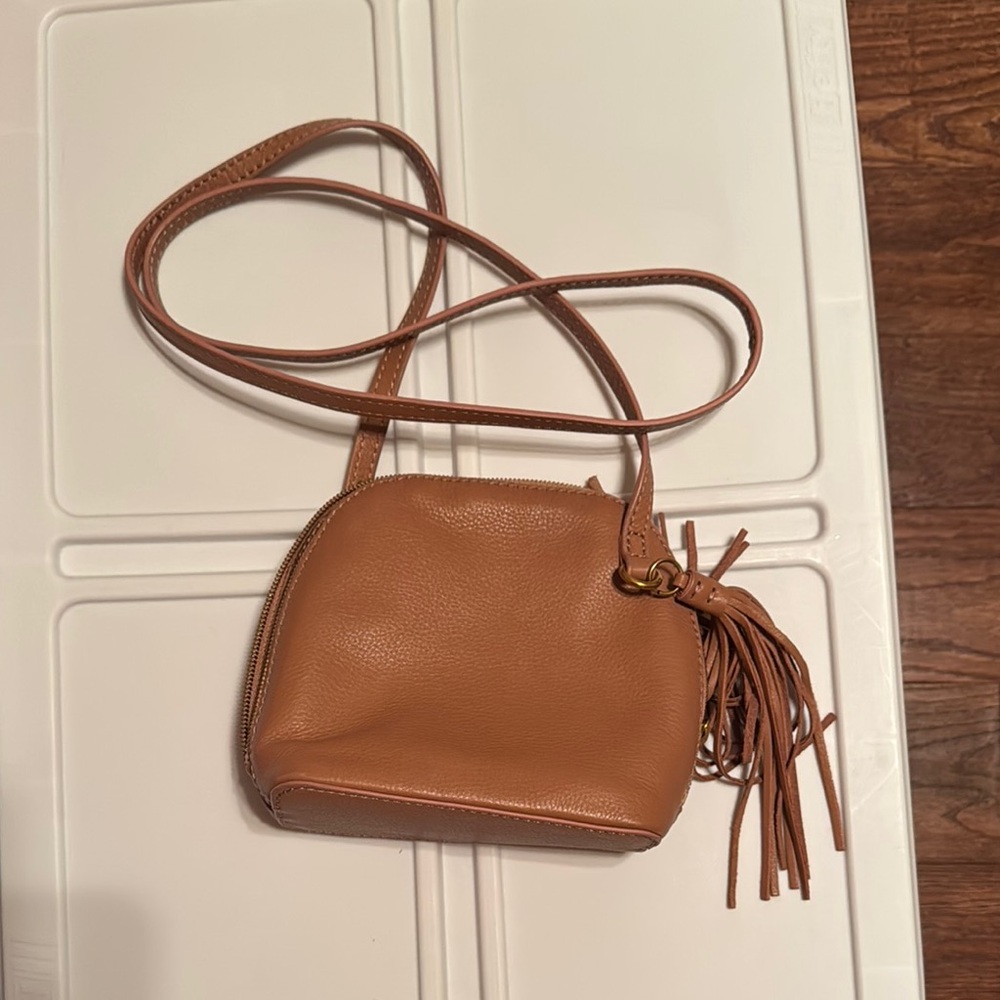 HOBO tan Leather Crossbody Bag